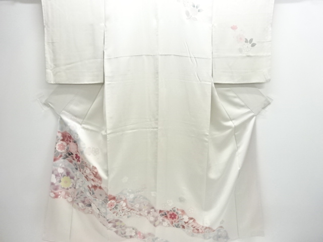 JAPANESE KIMONO / HOMONGI / MIST & FLORAL PLANTS